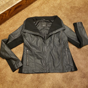 Mossimo Women's Faux Black Leather Moto Jacket